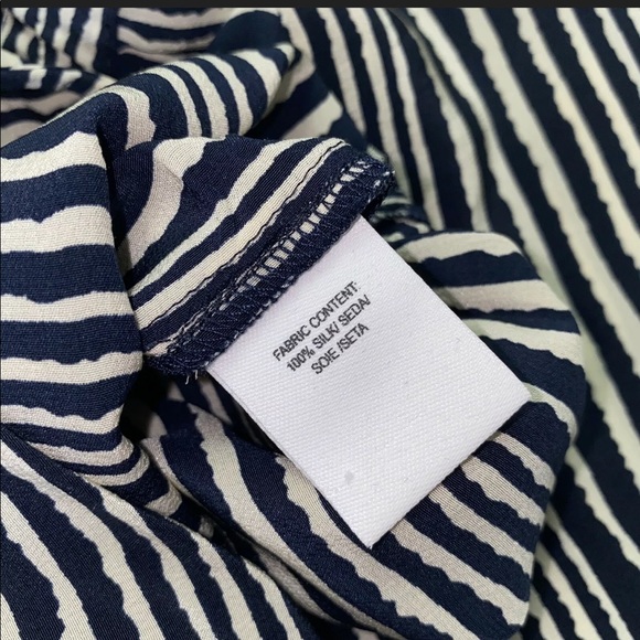 Derek Lam 10 Crosby 100% Silk Striped V-Neck Dress - Picture 8 of 8